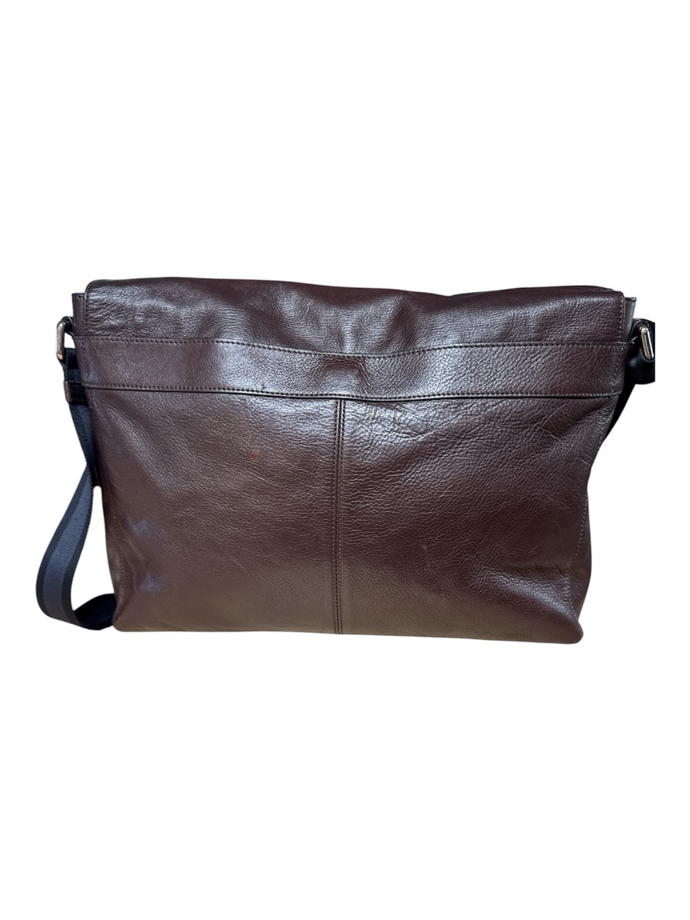 COACH Brown Leather Messenger Bag Men’s Women’s Unisex Shoulder Crossbody Large - Picture 3 of 15